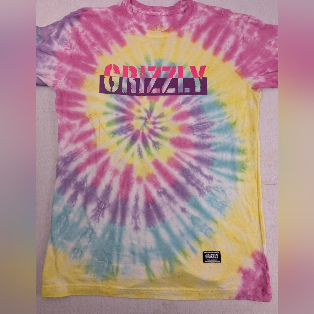 Grizzly Tie Dye Tee Shirt Size Large